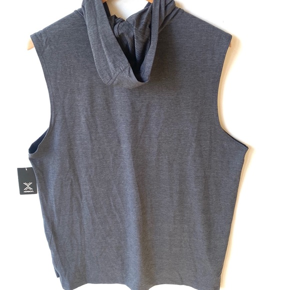 Xersion Studio Quick-Dry Sleeveless hooded Charcoal tank top, Size Medium, NWT - Picture 7 of 7
